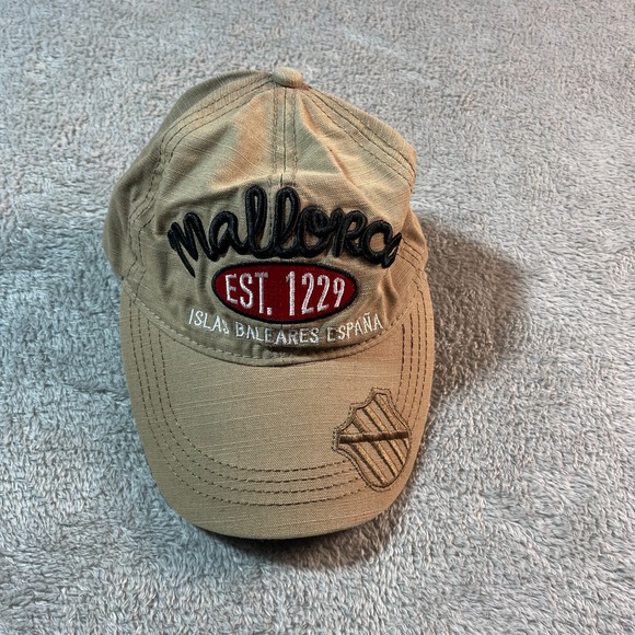 Fox Originals Unisex Mallorco Espana Beige Khaki Adjustable Hat Cap Strapback OS - Picture 1 of 4